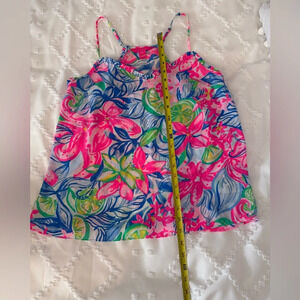 Lilly Pulitzer Ruffle Dusk Tank in Havana Cocktail